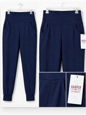 HARPER NAVY BLUE JOGGERS SIZE SMALL